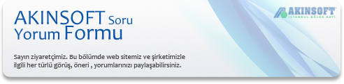 AKINSOFT Soru Yorum Formu
